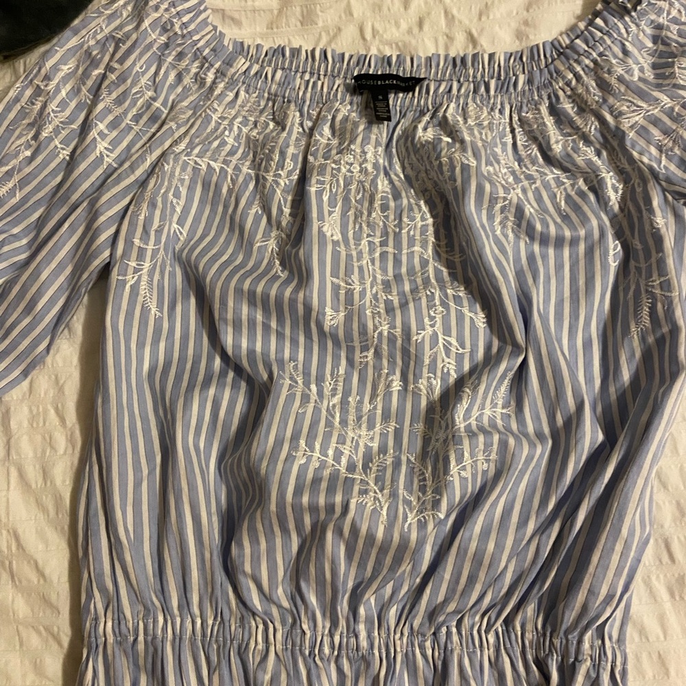 Blue & White Pin Striped Blouse